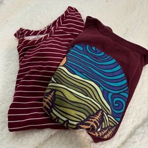 Maroon 2 PACK! Stripped is size 10 and the other one is a XS.